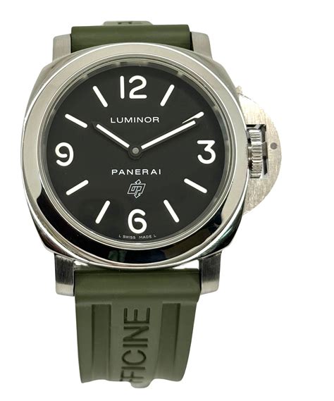 Panerai green rubber strap